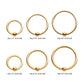 24Kt Gold PVD Titanium Captive Bead Ring with Attached Ball