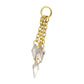 24Kt Gold PVD Titanium Floating CZ Triple Kite Shape Gem Chain Dangle