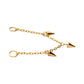 24Kt Gold PVD Titanium Triple Spike Rolo Chain Dangle