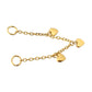 24Kt Gold PVD Titanium Triple Heart Rolo Chain Dangle