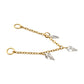 24Kt Gold PVD Titanium Triple Kite Floating CZ Gem Rolo Chain Dangle