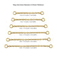 24Kt-Gold PVD Titanium 1.5mm Rolo Chain with 2 Rings