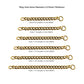 24Kt Gold PVD Titanium 2.1mm Curb Chain with 2 Rings