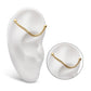 24Kt Gold PVD Titanium 2.1mm Curb Chain with 2 Rings