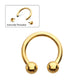 24KT-Gold PVD Titanium Internally Threaded Circular Barbell