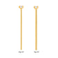 24KT Gold PVD Titanium 4-Prong Set Gem Nose Pin