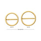 24Kt Gold PVD Titanium Nipple Clicker Ring | Sold by piece
