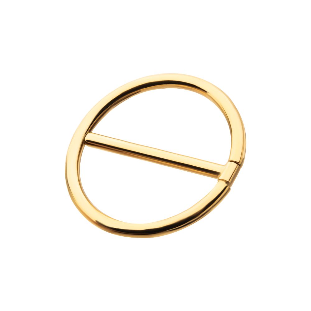24Kt Gold PVD Titanium Nipple Clicker Ring | Sold by piece