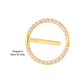 24Kt Gold PVD Titanium CNC Set Gem Nipple Ring Clicker | Sold by piece