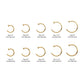 24KT Gold PVD Titanium Flat Back Nose Ring