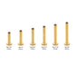 24K Gold PVD Titanium Internally Threaded Micro Labret Pin with 2.5mm Base