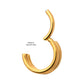 24KT Gold PVD Titanium Triple Stack Design Side Facing Hinged Segment Clicker