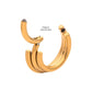 24KT-Gold PVD Titanium Triple Stacked Side Facing Hinged Segment Clicker