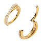 24Kt Gold PVD Titanium Double Hoop Side Facing Hinged Segment Clicker