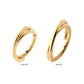 24Kt Gold PVD Titanium Double Hoop Side Facing Hinged Segment Clicker