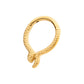 24Kt Gold PVD Titanium Snake Front Facing Hinged Segment Clicker