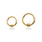 24KT Gold PVD Titanium Ball Hinged Segment Ring