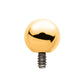 24KT Gold PVD Titanium Internally Threaded with Ball Top
