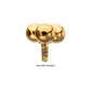 24Kt Gold PVD Titanium Internally Threaded Trinity Ball Top