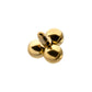24Kt Gold PVD Titanium Internally Threaded Trinity Ball Top