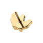 24Kt Gold PVD Titanium Threadless Prong Set 3-Marquise Gem Fan Cluster Top