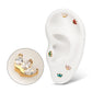 24Kt Gold PVD Titanium Threadless Prong Set 3-Marquise Gem Fan Cluster Top