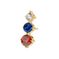 24Kt Gold PVD Titanium Threadless Triple Cluster Prong Set Gem Top