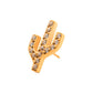 24KT-Gold PVD Titanium Threadless with Prong Set CZ Cactus Top
