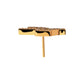 24KT-Gold PVD Titanium Threadless with Prong Set CZ Cactus Top