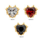 24Kt Gold PVD Titanium Threadless Prong Set Gem Heartbreaker Edge Top