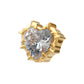 24Kt Gold PVD Titanium Threadless Prong Set Gem Heartbreaker Edge Top