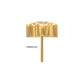 24Kt Gold PVD Titanium Threadless Prong Set Gem Heartbreaker Edge Top