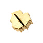 24Kt Gold PVD Titanium Threadless Prong Set Gem Heartbreaker Edge Top