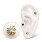 24Kt Gold PVD Titanium Threadless Prong Set Gem Heartbreaker Edge Top