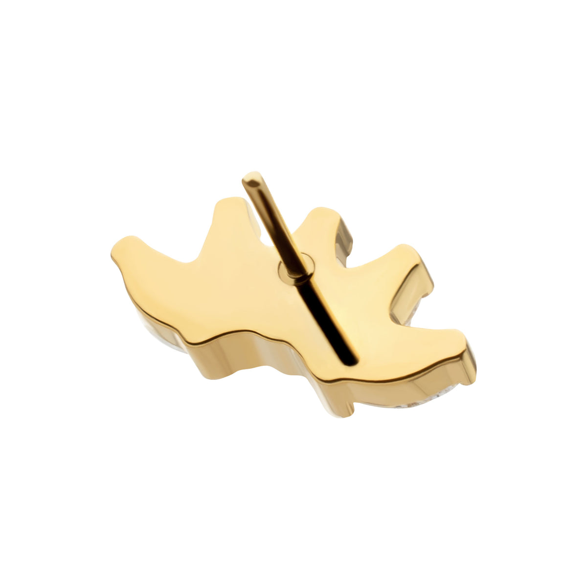 24Kt Gold PVD Titanium Threadless Prong Set 5- Marquise Gem Fan Cluster Top