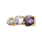 24Kt Gold PVD Titanium Threadless "Radiant Arc" Prong Set Gem Top