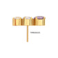 24Kt Gold PVD Titanium Threadless "Radiant Arc" Prong Set Gem Top