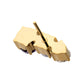 24Kt Gold PVD Titanium Threadless "Radiant Arc" Prong Set Gem Top