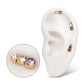 24Kt Gold PVD Titanium Threadless "Radiant Arc" Prong Set Gem Top