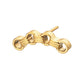 24Kt Gold PVD Titanium Threadless Low Profile Round Link Top