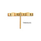 24Kt Gold PVD Titanium Threadless Low Profile Round Link Top