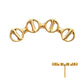 24Kt Gold PVD Titanium Threadless Low Profile Bar-Set Round Link Top