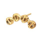 24Kt Gold PVD Titanium Threadless Low Profile Bar-Set Round Link Top