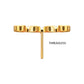 24Kt Gold PVD Titanium Threadless Low Profile Bar-Set Round Link Top