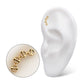 24Kt Gold PVD Titanium Threadless Low Profile Bar-Set Round Link Top