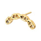 24Kt Gold PVD Titanium Threadless Low Profile Bar-Set Oval Link Top