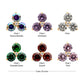 24Kt Gold PVD Titanium Threadless Trinity Prong Set Gem Top