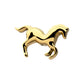 24Kt Gold PVD Titanium Threadless Horse Top