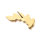24Kt Gold PVD Titanium Threadless 5 Marquise Staggered Cluster Prong Gem Top