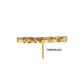 24Kt Gold PVD Titanium Threadless 6-Cluster Staggered V-Prong Marquise CZ Gem Top